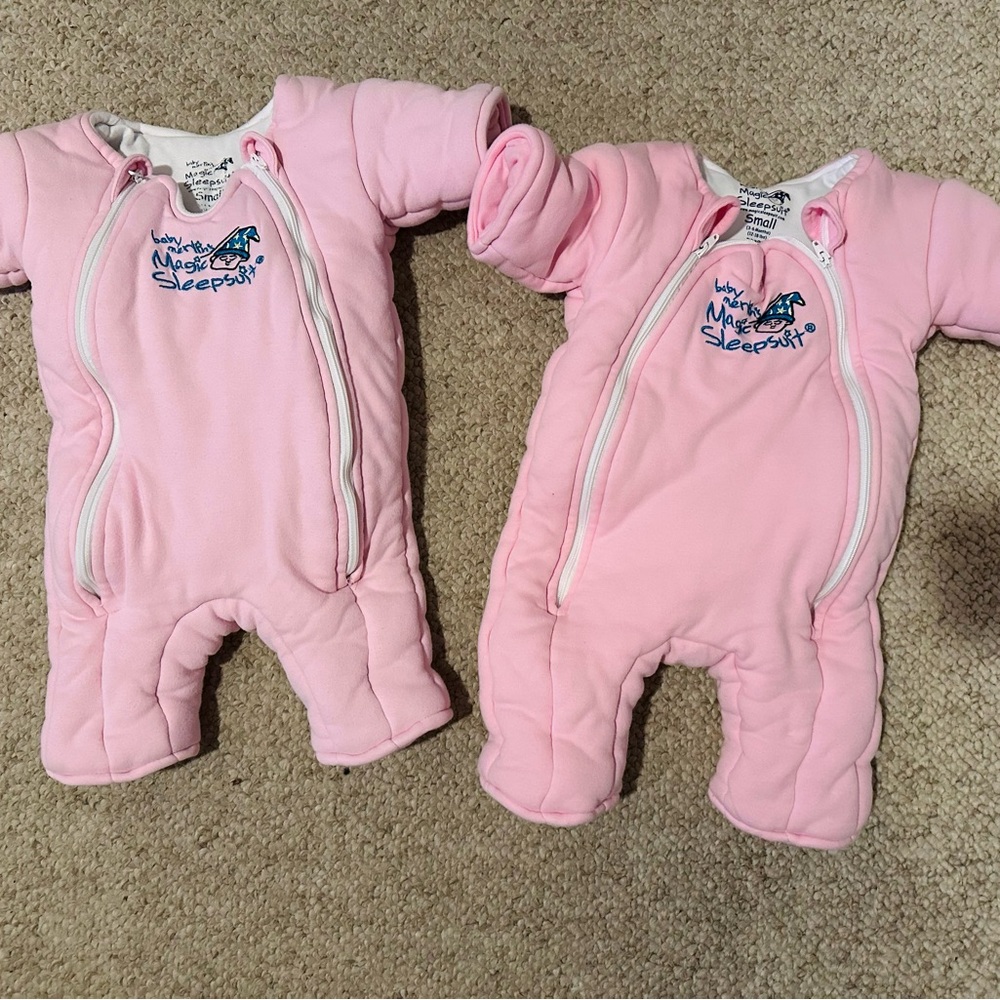 Pink Baby Sleep Suit- Bundle of 2